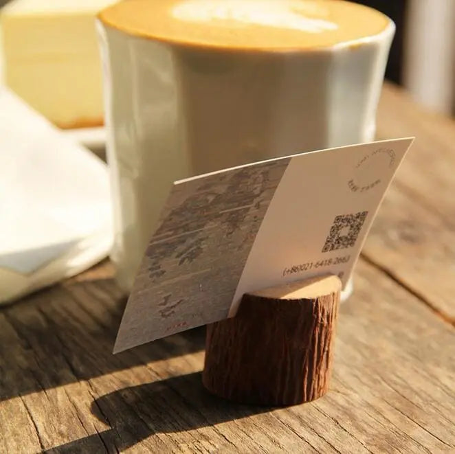 Simple Nature Tree Stump Card Holder Gifts for Designers