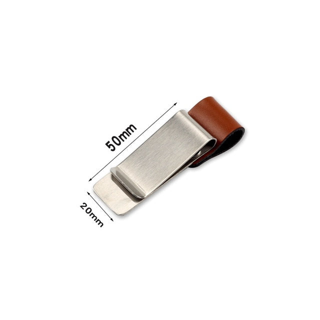 Brass and Leather Pen Clips Gifts for Designers