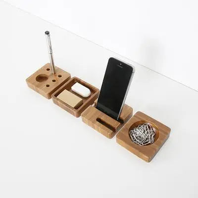 Bamboo Office Desk Organizer Gifts for Designers