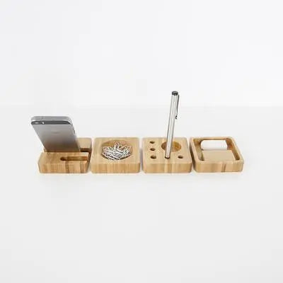 Bamboo Office Desk Organizer Gifts for Designers