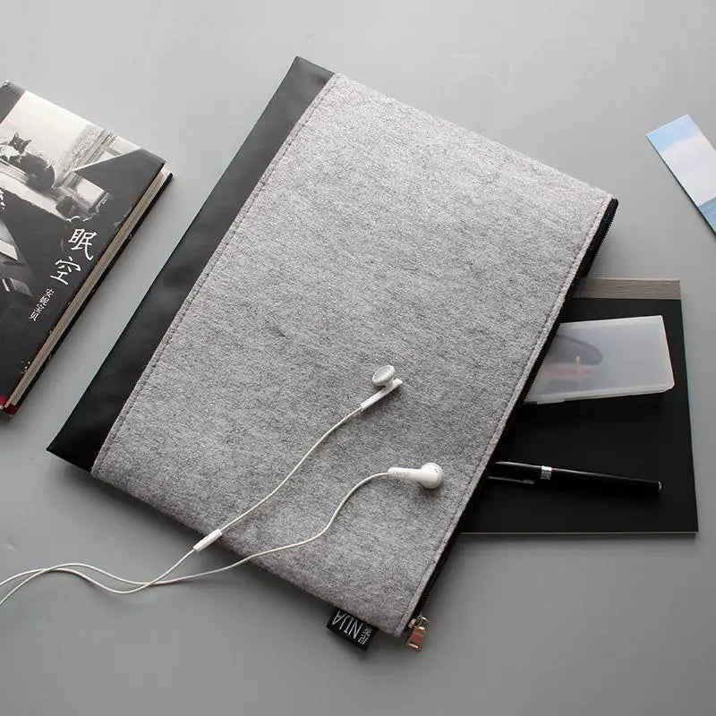 Wool felt Zipper File Folder Gifts for Designers