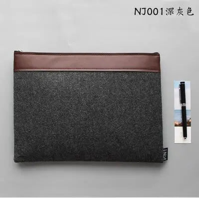 Wool felt Zipper File Folder Gifts for Designers