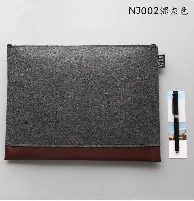 Wool felt Zipper File Folder Gifts for Designers