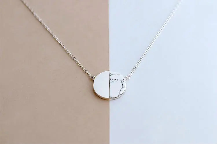 Round Marble Necklace Gifts for Designers