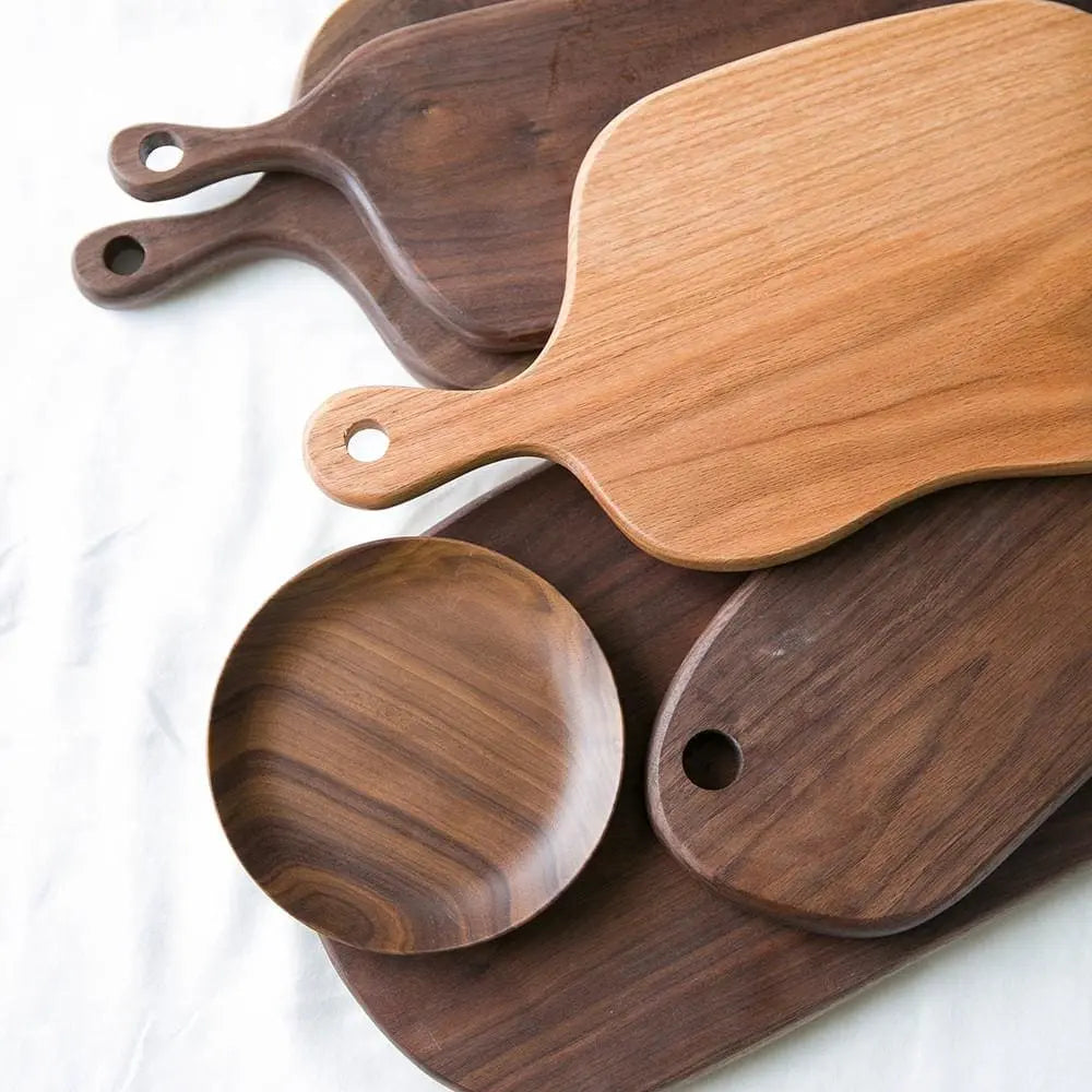 Wood Bread Board Pizza Board Cutting Board With Handle Hole Gifts for Designers