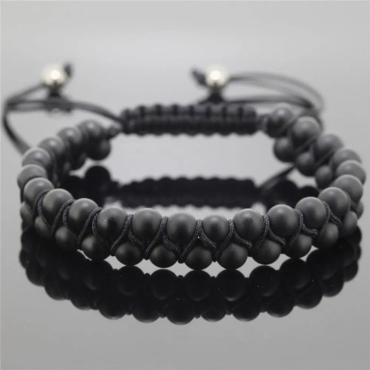 Double Row Sediment Beads Bracelet Gifts for Designers