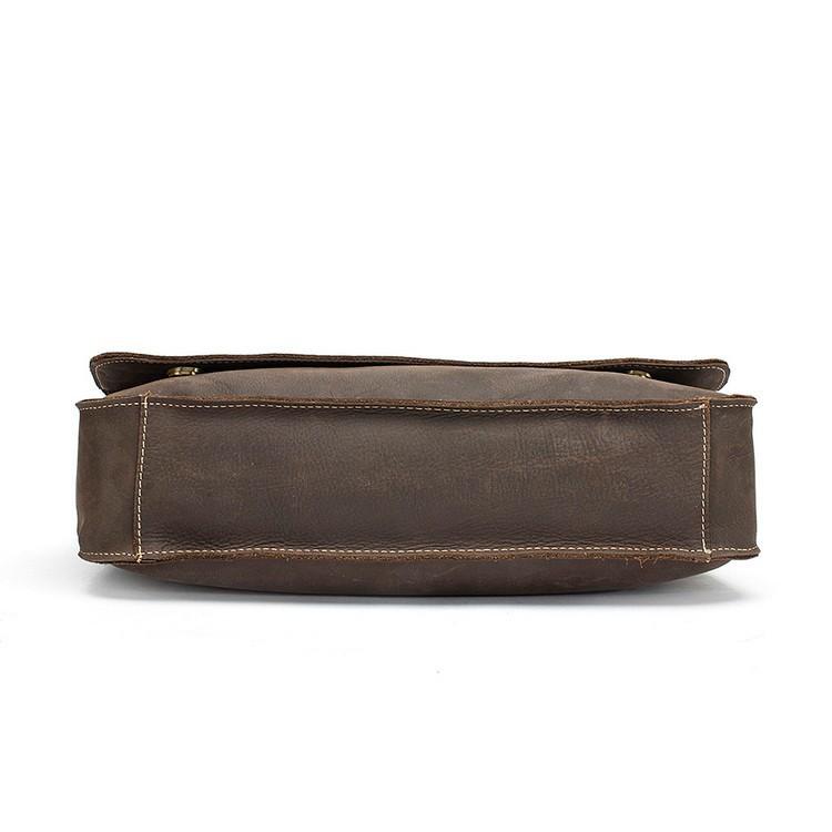 Minimal Vintage Leather Laptop Messenger Bag Gifts for Designers