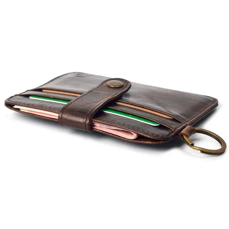 Vintage Leather Credit Card&ID Card Holder Gifts for Designers