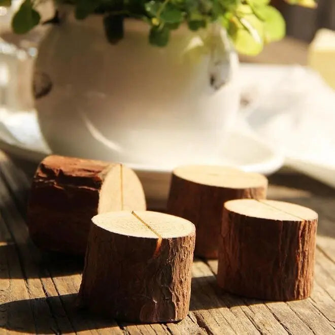 Simple Nature Tree Stump Card Holder Gifts for Designers
