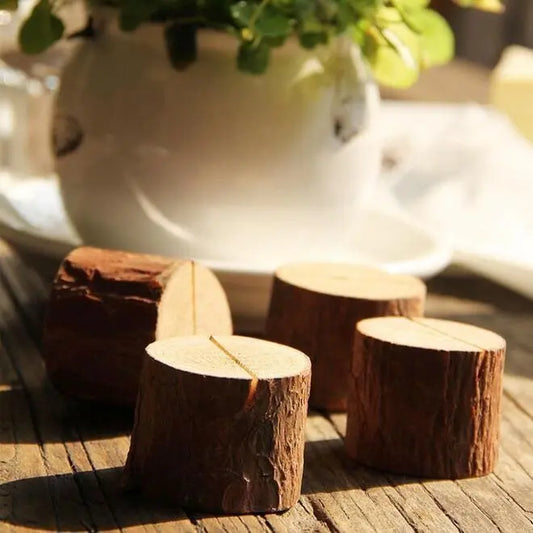 Simple Nature Tree Stump Card Holder Gifts for Designers