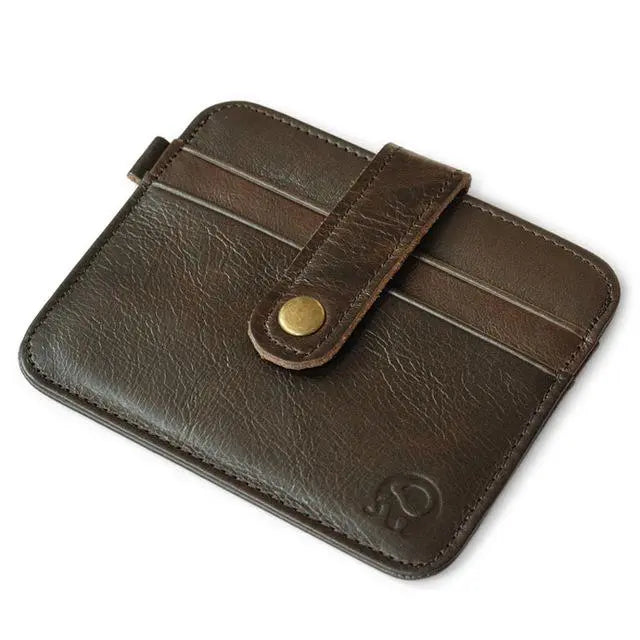 Vintage Leather Credit Card&ID Card Holder Gifts for Designers
