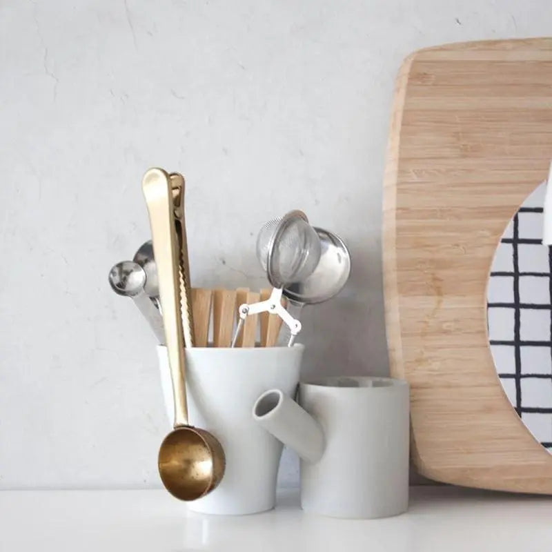 Brass Metal Clips and Coffee Scoop Gifts for Designers