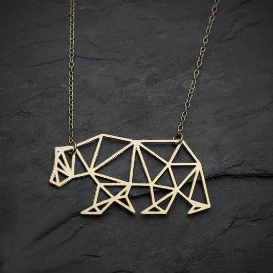 Geometric Bear Necklace Gifts for Designers