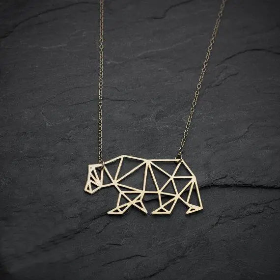 Geometric Bear Necklace Gifts for Designers