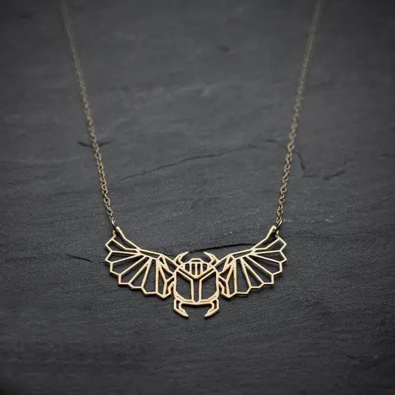 Geometric Scarab Necklace Gifts for Designers