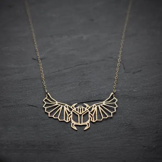 Geometric Scarab Necklace Gifts for Designers