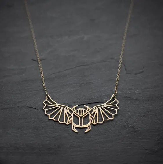 Geometric Scarab Necklace Gifts for Designers
