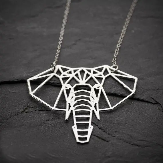 Geometric Elephant Necklace Gifts for Designers