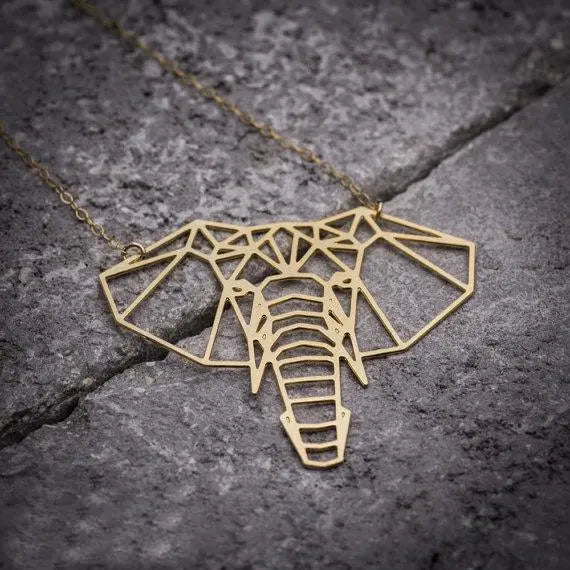 Geometric Elephant Necklace Gifts for Designers