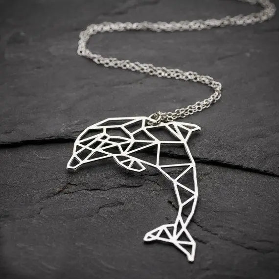 Geometric Dolphin Necklace Gifts for Designers