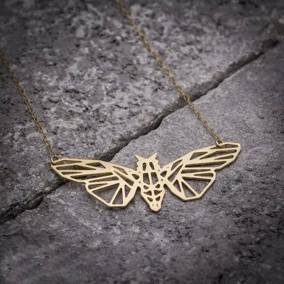 Geometric Moth Necklace Gifts for Designers