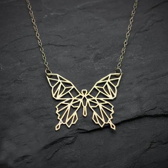Geometric Butterfly Necklace Gifts for Designers