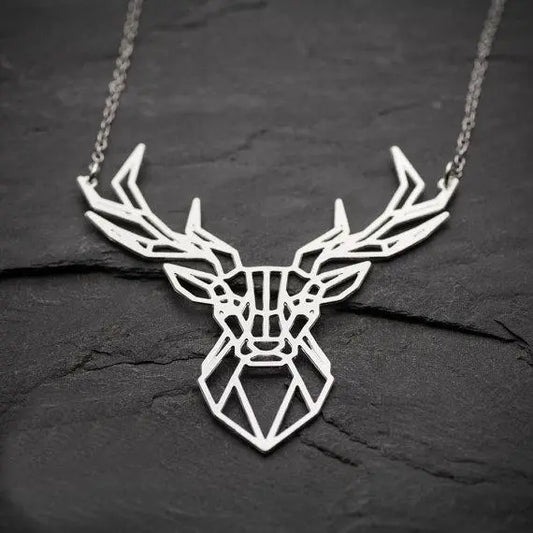 Geometric Deer Necklace Gifts for Designers