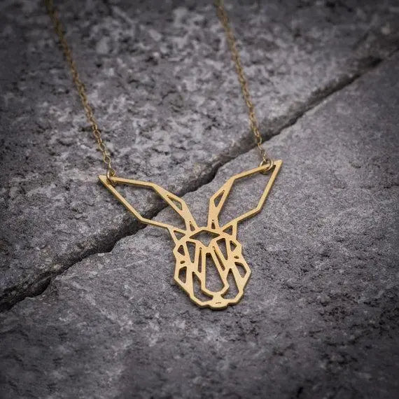 Geometric Rabbit Necklace Gifts for Designers
