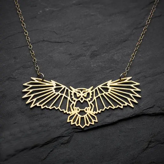 Geometric Owl Necklace Gifts for Designers