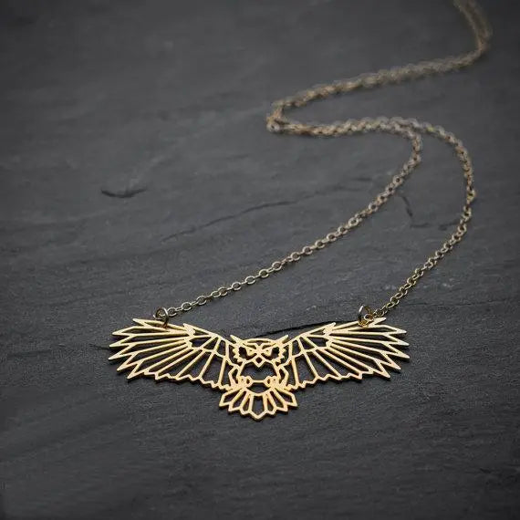 Geometric Owl Necklace Gifts for Designers