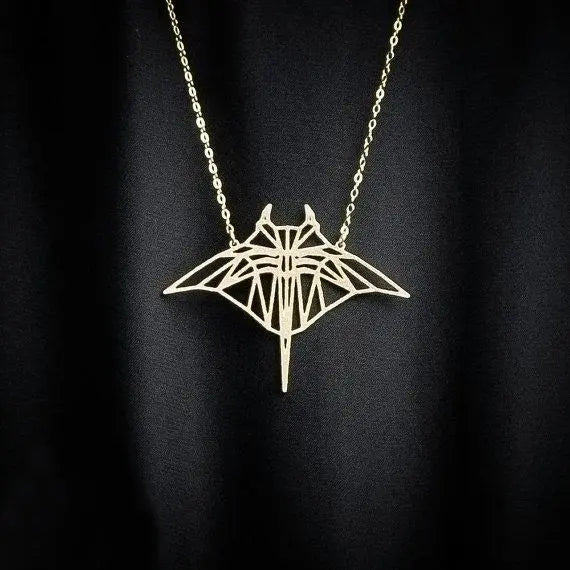 Geometric Manta Ray Necklace Gifts for Designers