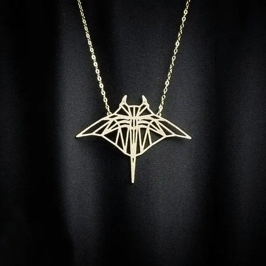 Geometric Manta Ray Necklace Gifts for Designers