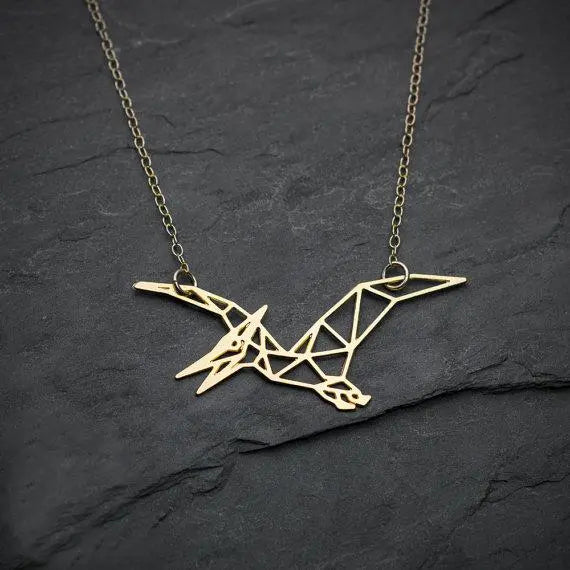 Geometric Pterodactyl Necklace Gifts for Designers