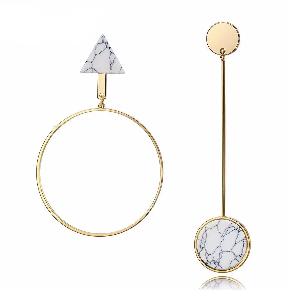 Viennois Light Gold Asymmetric Dangle Earrings Gifts for Designers