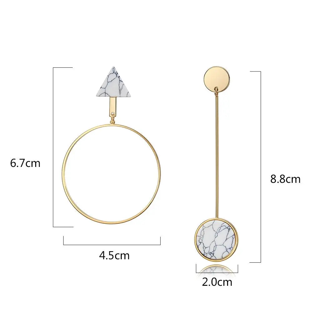 Viennois Light Gold Asymmetric Dangle Earrings Gifts for Designers
