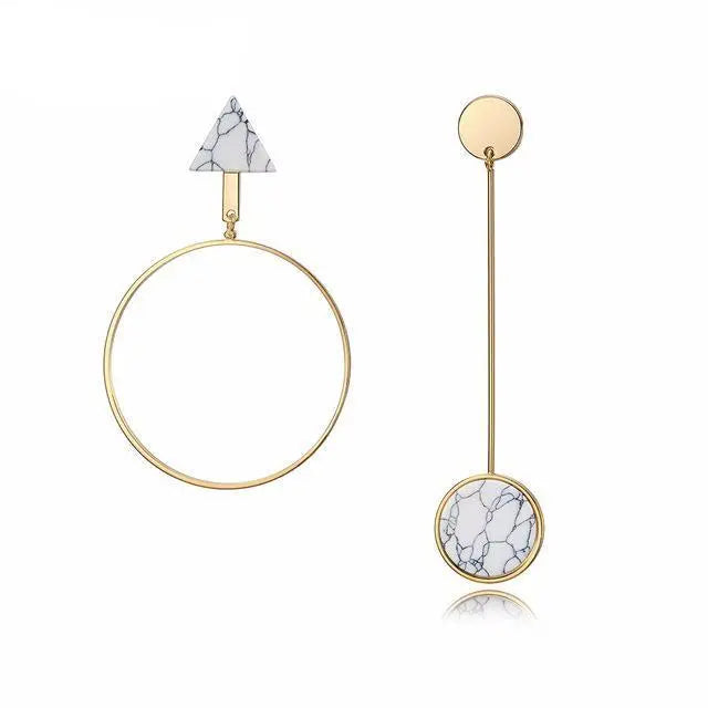 Viennois Light Gold Asymmetric Dangle Earrings Gifts for Designers