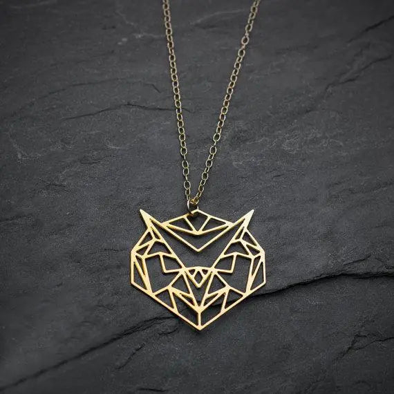 Geometric Owl Necklace Gifts for Designers