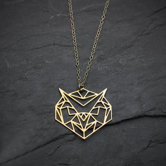 Geometric Owl Necklace Gifts for Designers