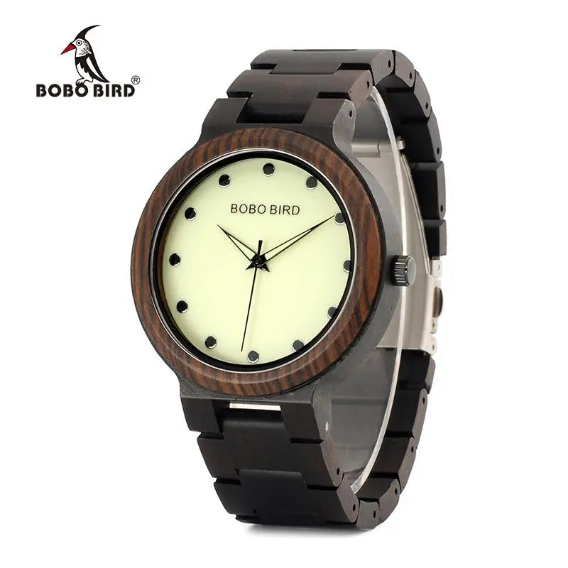 Wood Watch for Men with Luminous Hands Gifts for Designers
