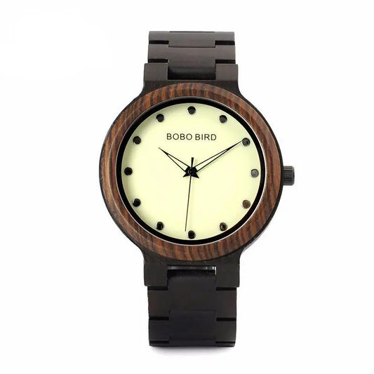Wood Watch for Men with Luminous Hands Gifts for Designers