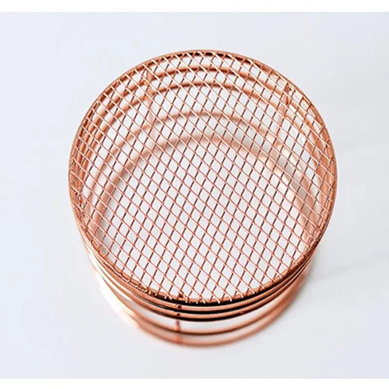 Rose Gold Color Stainless Steel Storage Box and Office Desk Organizer Gifts for Designers