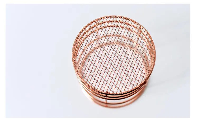 Rose Gold Color Stainless Steel Storage Box and Office Desk Organizer Gifts for Designers
