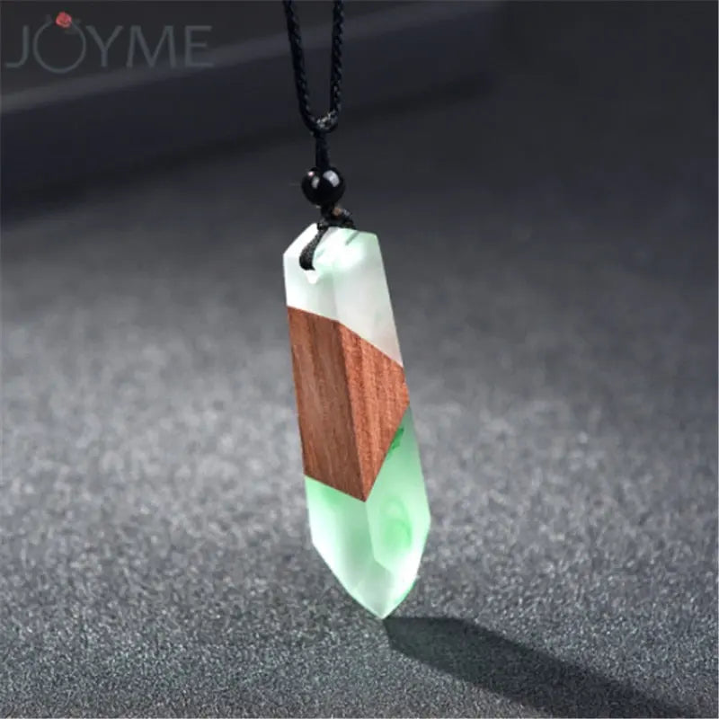 Handmade Wood and Resin Necklace Gifts for Designers
