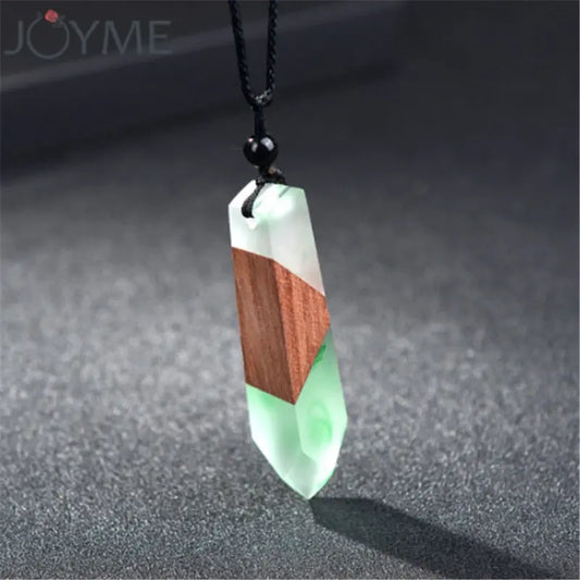 Handmade Wood and Resin Necklace Gifts for Designers