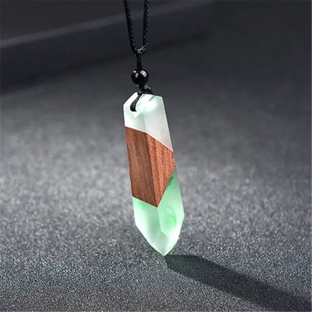 Handmade Wood and Resin Necklace Gifts for Designers