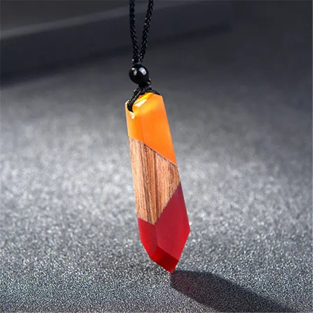 Handmade Wood and Resin Necklace Gifts for Designers