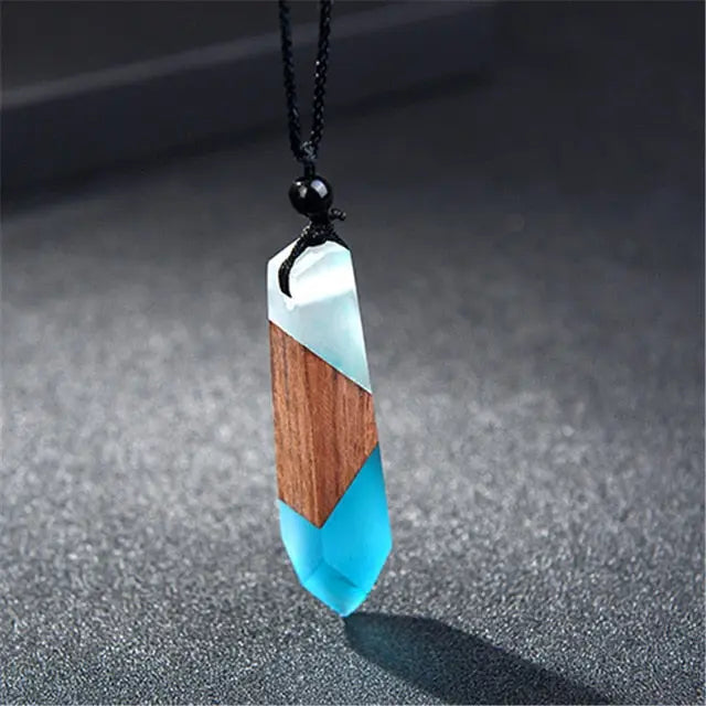 Handmade Wood and Resin Necklace Gifts for Designers