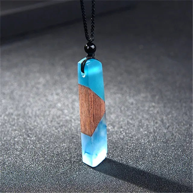 Handmade Wood and Resin Necklace Gifts for Designers