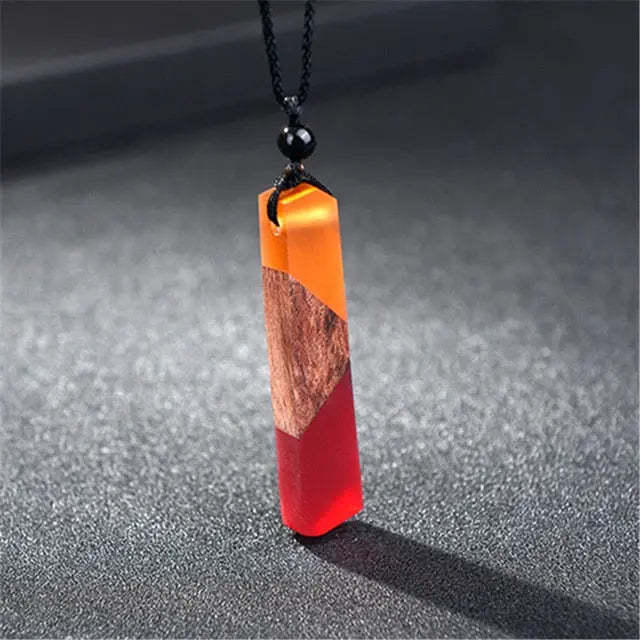 Handmade Wood and Resin Necklace Gifts for Designers