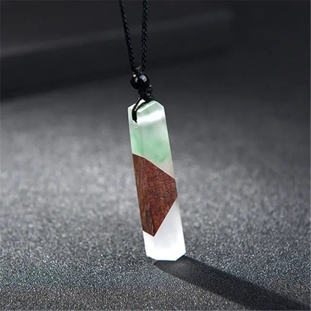 Handmade Wood and Resin Necklace Gifts for Designers